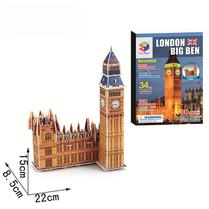 40 Style World Famous Architecture Building 3D Puzzle Model