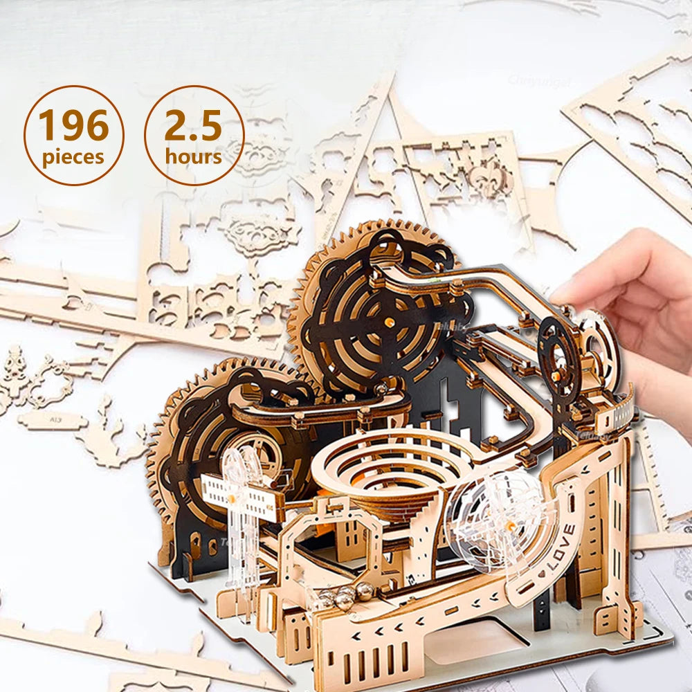 3D Wooden Puzzle Marble Run Kits