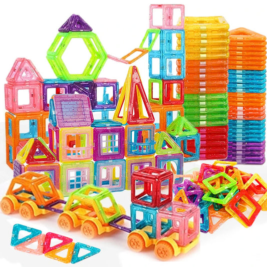 64-184Pcs Kids Magnetic Building Blocks Mini Size Magnet Toys