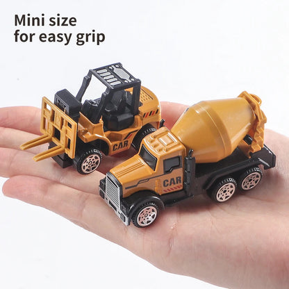 6pcs/set Alloy Engineering Truck Car Classic Construction Model