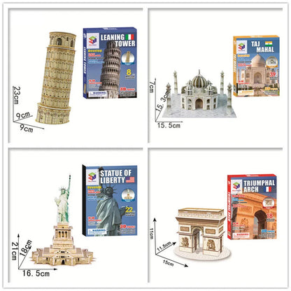 40 Style World Famous Architecture Building 3D Puzzle Model