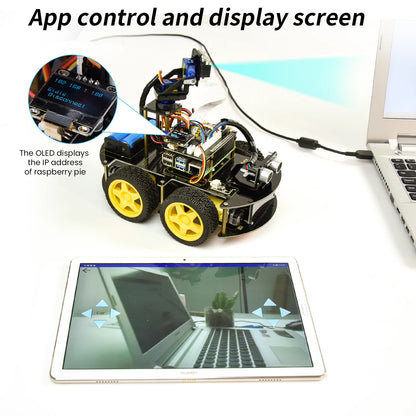 4WD Robot Car Kit with 5 Megapixels Camera Module