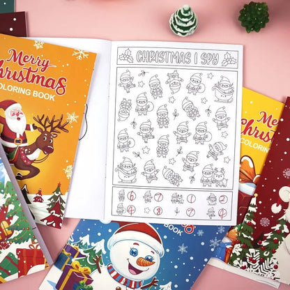 8PCS High Quality Christmas Theme Coloring Book