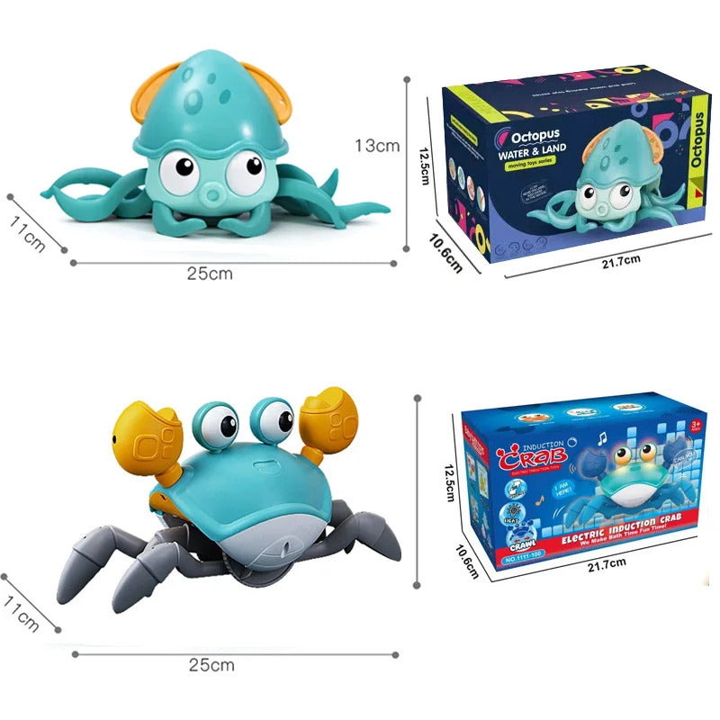 Kids Induction Escape Crab Octopus Crawling Toy