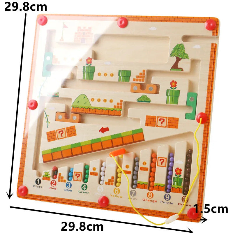 Wooden Magnetic Maze Puzzles Game for Children