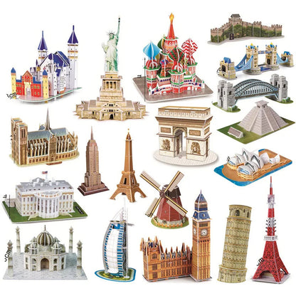 40 Style World Famous Architecture Building 3D Puzzle Model