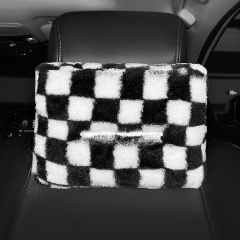 Steam Car Seat Cushion Chessboard Grid Plush Non-Slip Car Seat Cover Ventilation Cushion Car Seat Cushion Four Seasons Universal Car Seat Cover