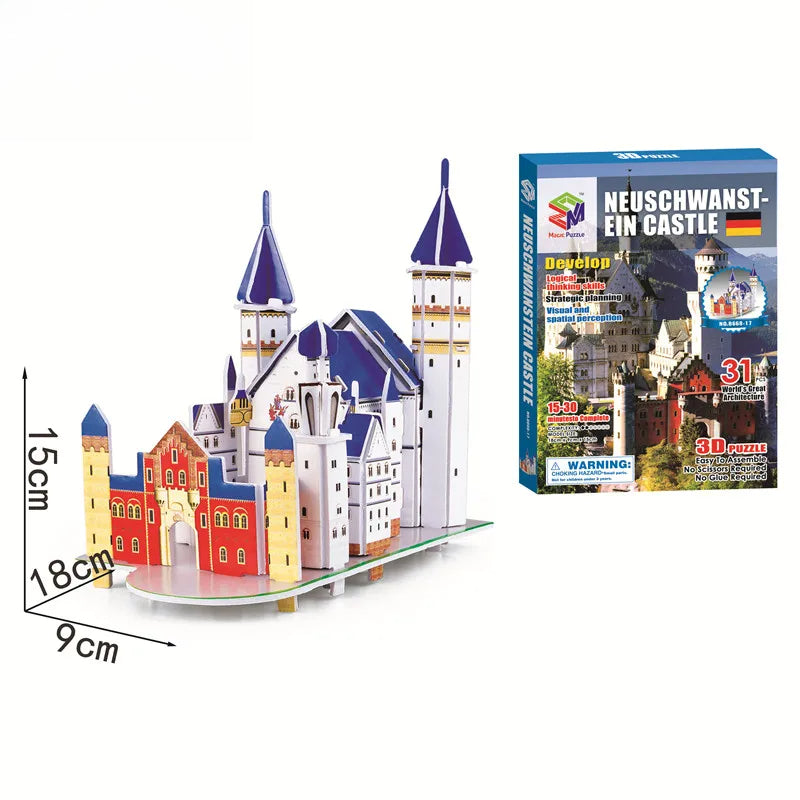 40 Style World Famous Architecture Building 3D Puzzle Model