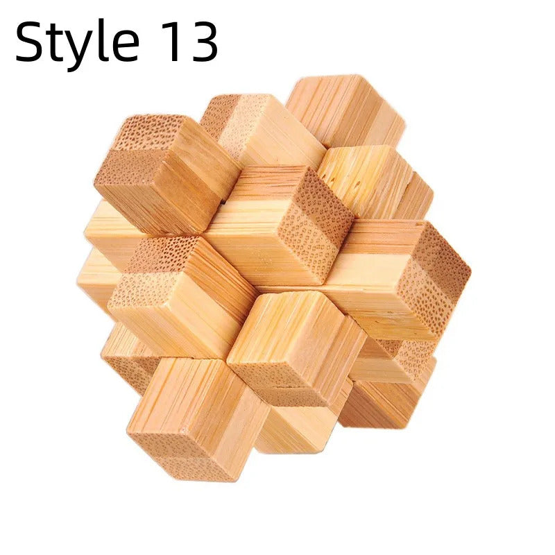 New Wooden Kong Ming Lock Lu Ban Lock IQ Brain Toy