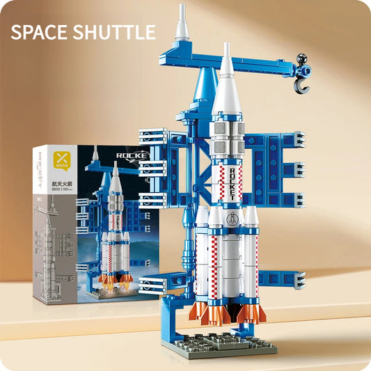 133PCS Rocket Launch Building Blocks Set Space Series