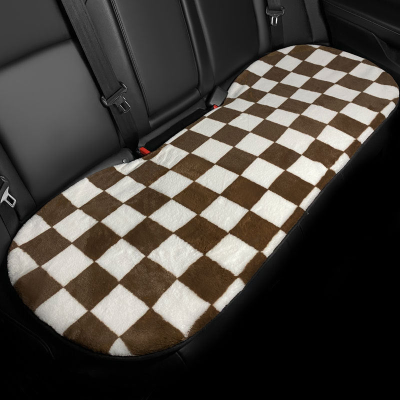 Steam Car Seat Cushion Chessboard Grid Plush Non-Slip Car Seat Cover Ventilation Cushion Car Seat Cushion Four Seasons Universal Car Seat Cover