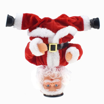 Single Handed Inverted Rotation Santa Claus Music Toy