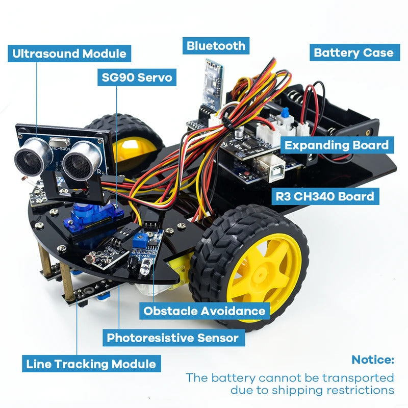 2WD Multi Robot Car for Arduino Kit Smart V2.0 DIY Robotic Car