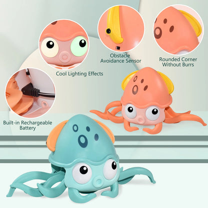 Kids Induction Escape Crab Octopus Crawling Toy