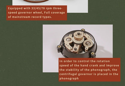 DIY Hand Crank Classic Gramophone Wooden Puzzle Kits