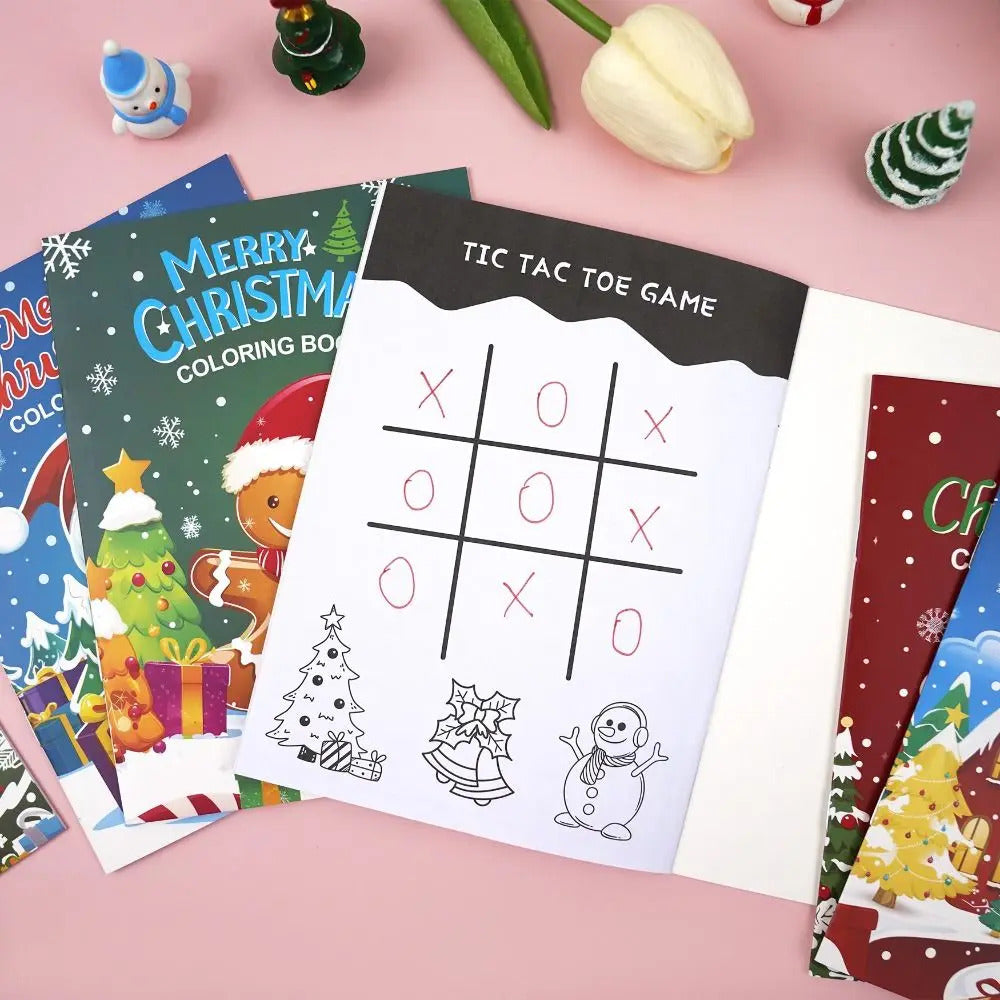 8PCS High Quality Christmas Theme Coloring Book