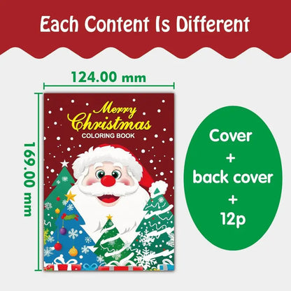 8PCS High Quality Christmas Theme Coloring Book