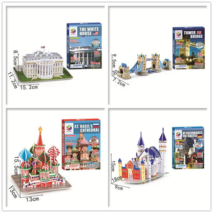 40 Style World Famous Architecture Building 3D Puzzle Model