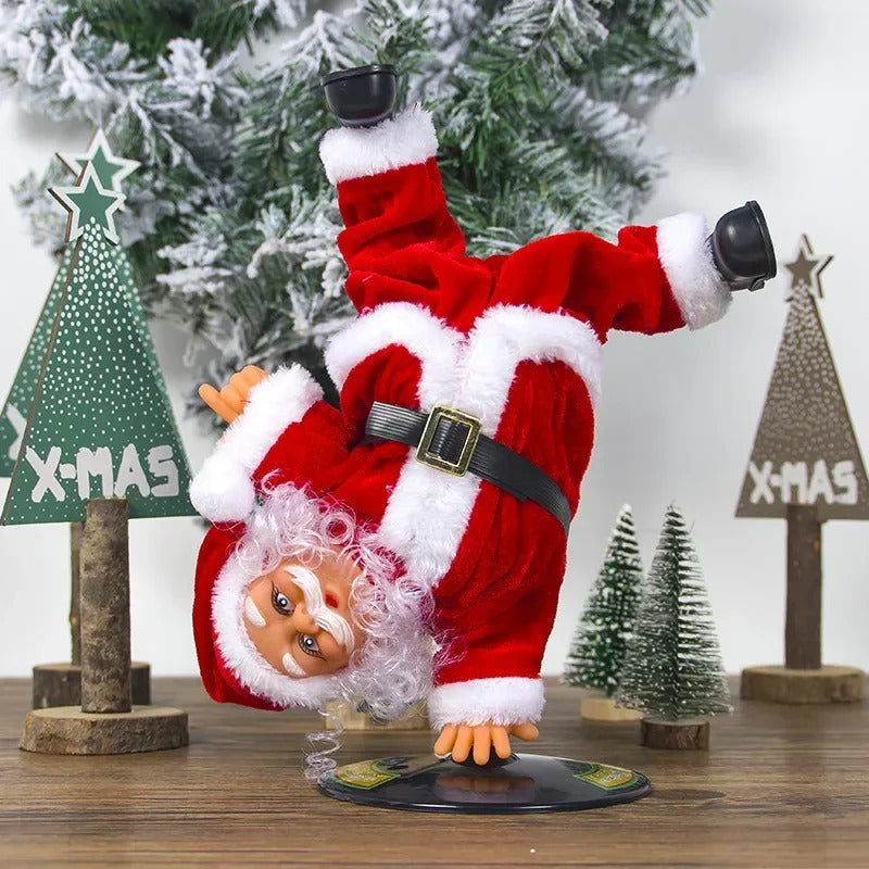 Single Handed Inverted Rotation Santa Claus Music Toy