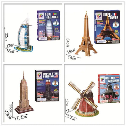 40 Style World Famous Architecture Building 3D Puzzle Model