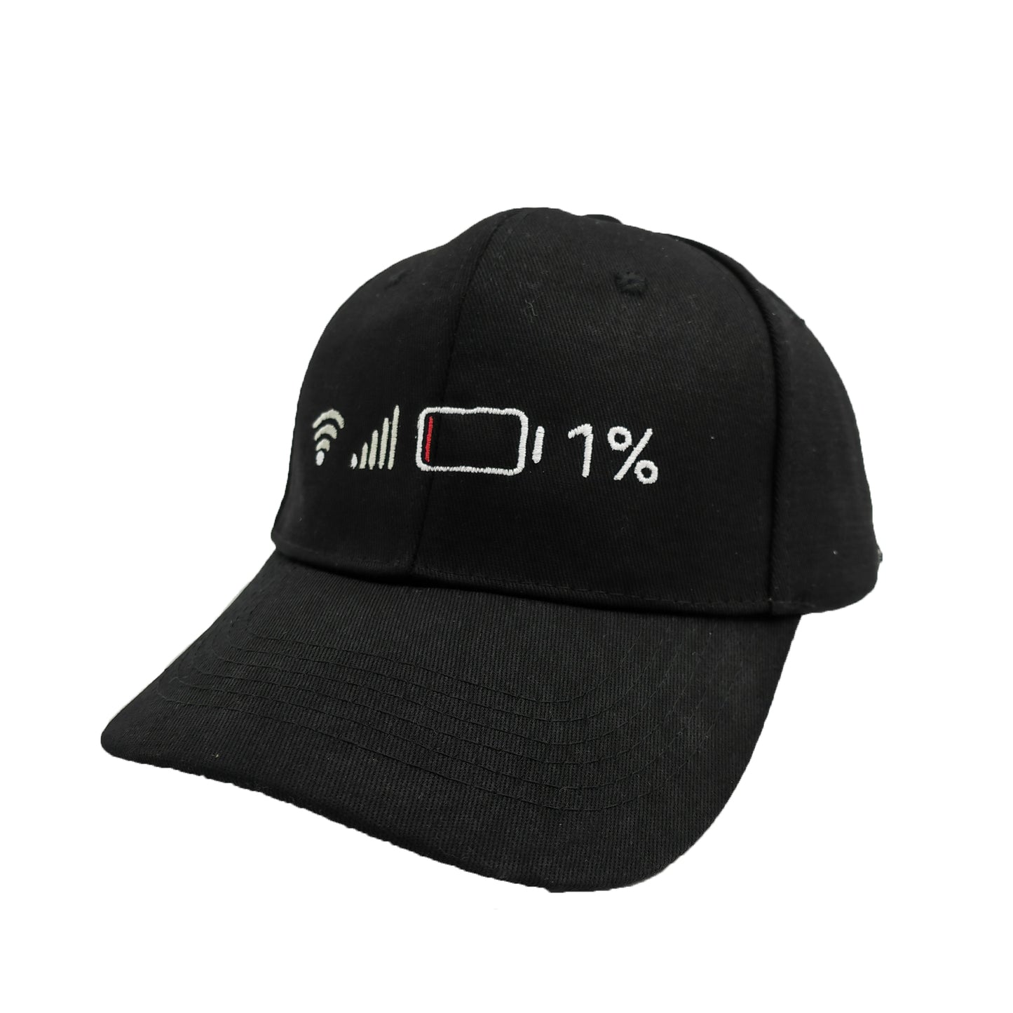 Vibrant Energy VS Poor Condition: Personalized Signal and Battery Baseball Cap