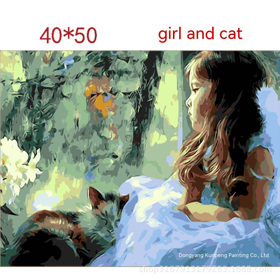 40*50cm Hand-Painted Digital Oil Painting Diy Hand-Painted Decorative Painting