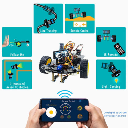 2WD Multi Robot Car for Arduino Kit Smart V2.0 DIY Robotic Car