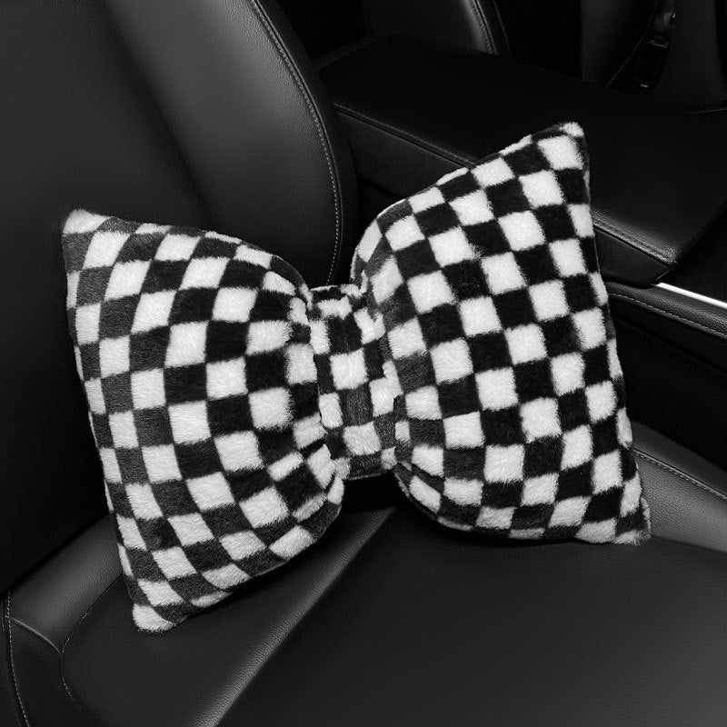 Steam Car Seat Cushion Chessboard Grid Plush Non-Slip Car Seat Cover Ventilation Cushion Car Seat Cushion Four Seasons Universal Car Seat Cover