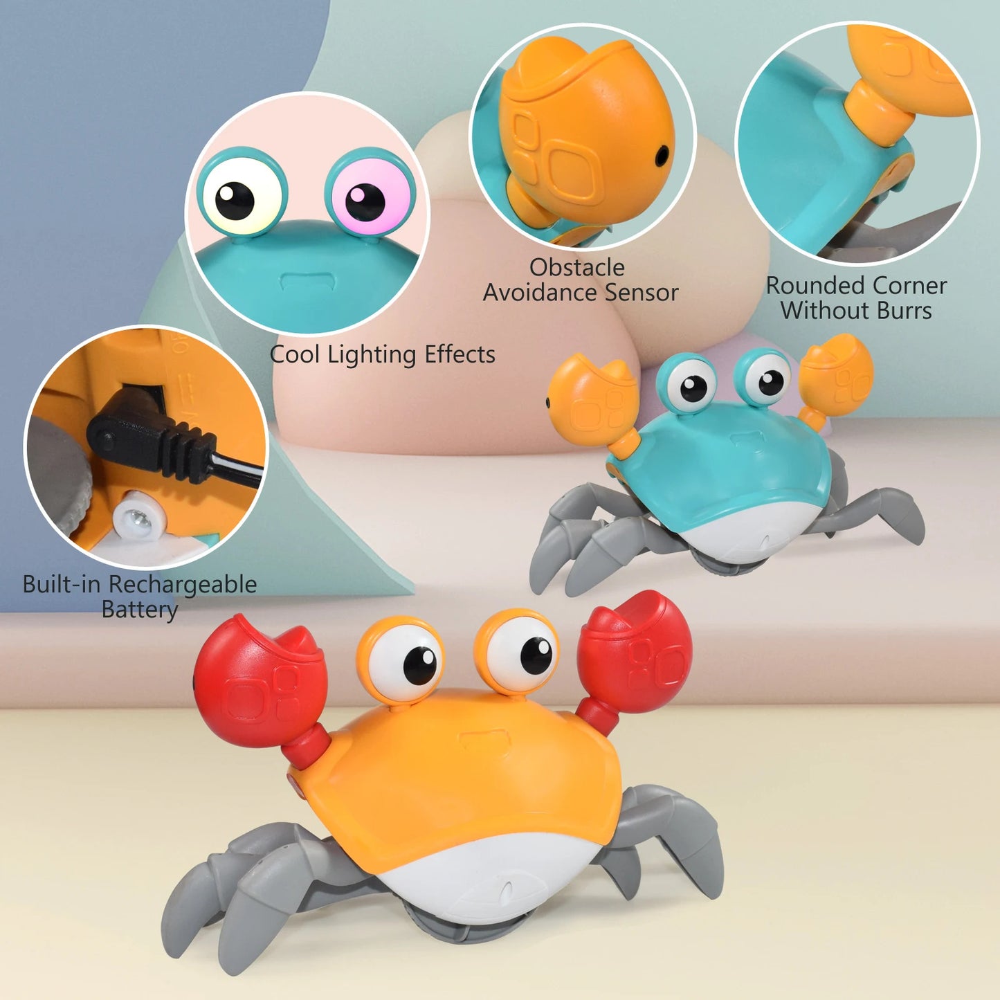 Kids Induction Escape Crab Octopus Crawling Toy