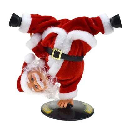 Single Handed Inverted Rotation Santa Claus Music Toy