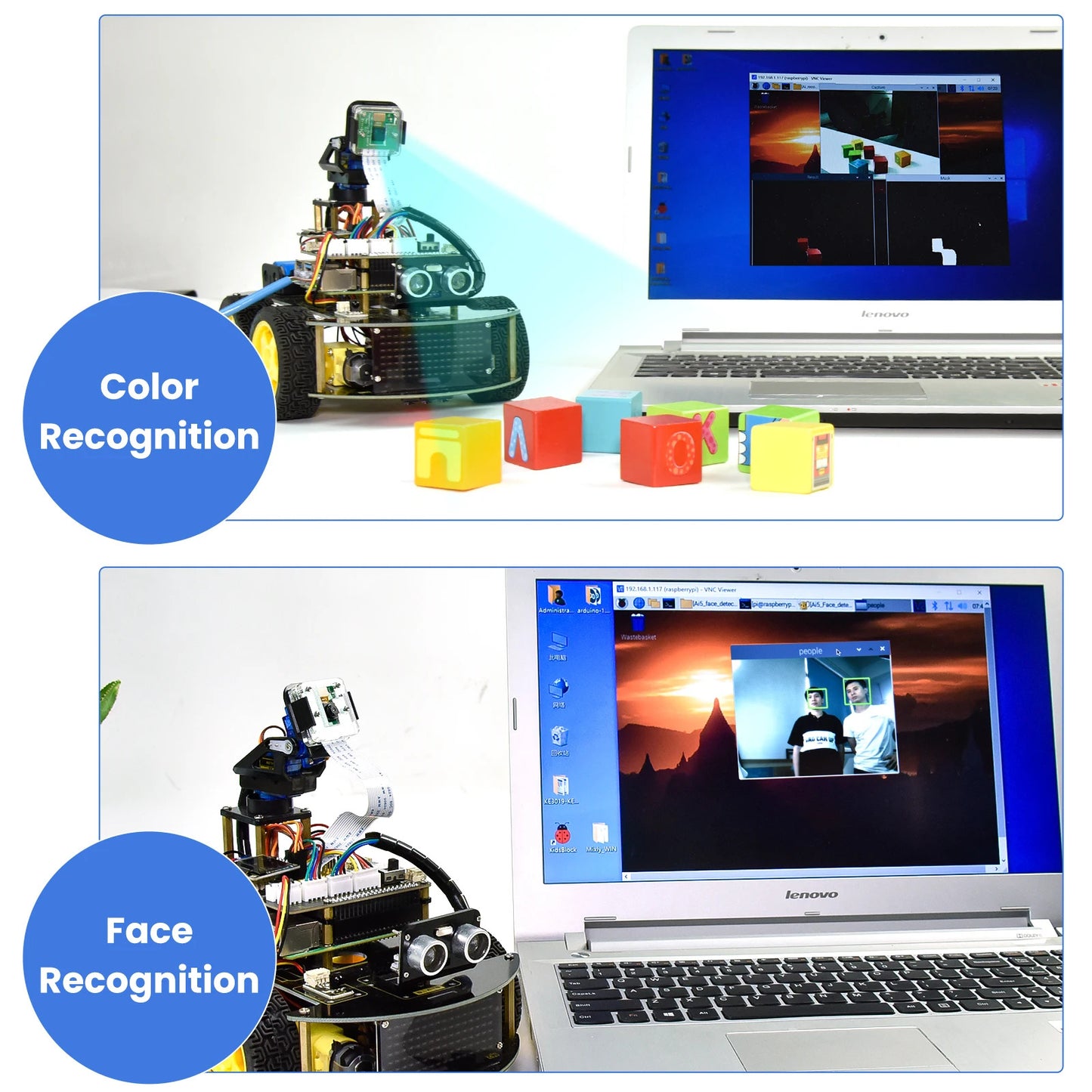 4WD Robot Car Kit with 5 Megapixels Camera Module