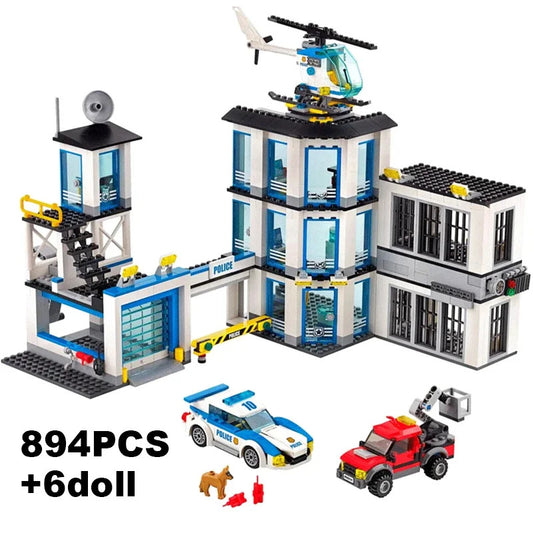 City Police Station Guard Building Blocks