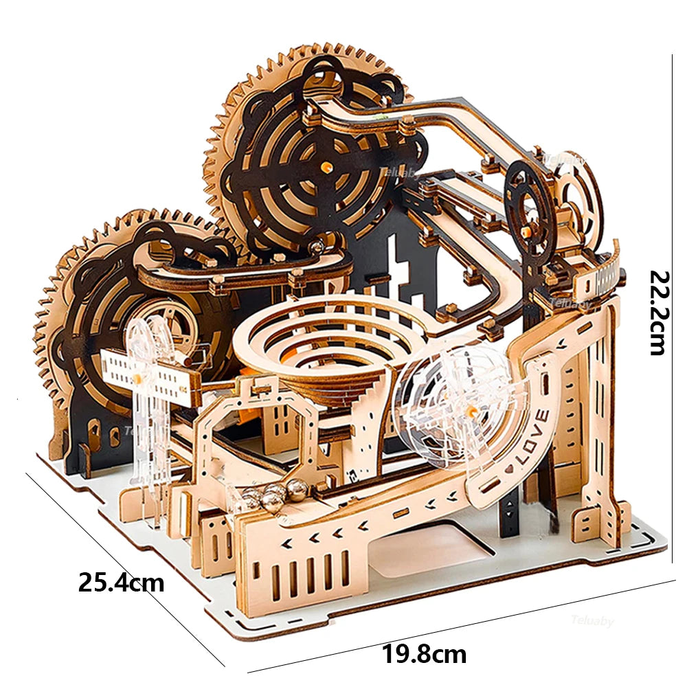 3D Wooden Puzzle Marble Run Kits