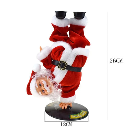 Single Handed Inverted Rotation Santa Claus Music Toy