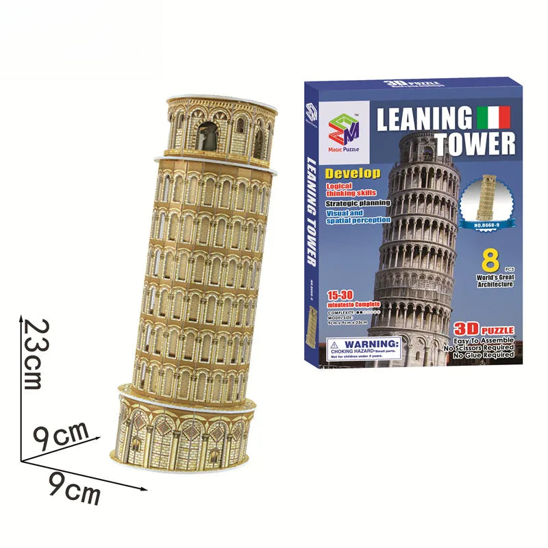 40 Style World Famous Architecture Building 3D Puzzle Model