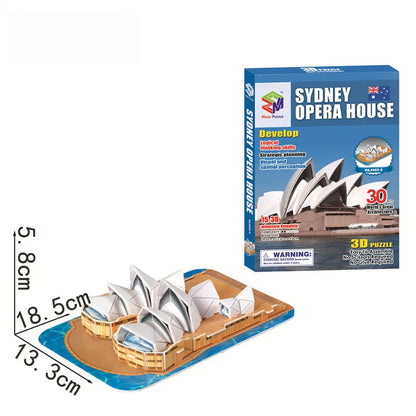 40 Style World Famous Architecture Building 3D Puzzle Model