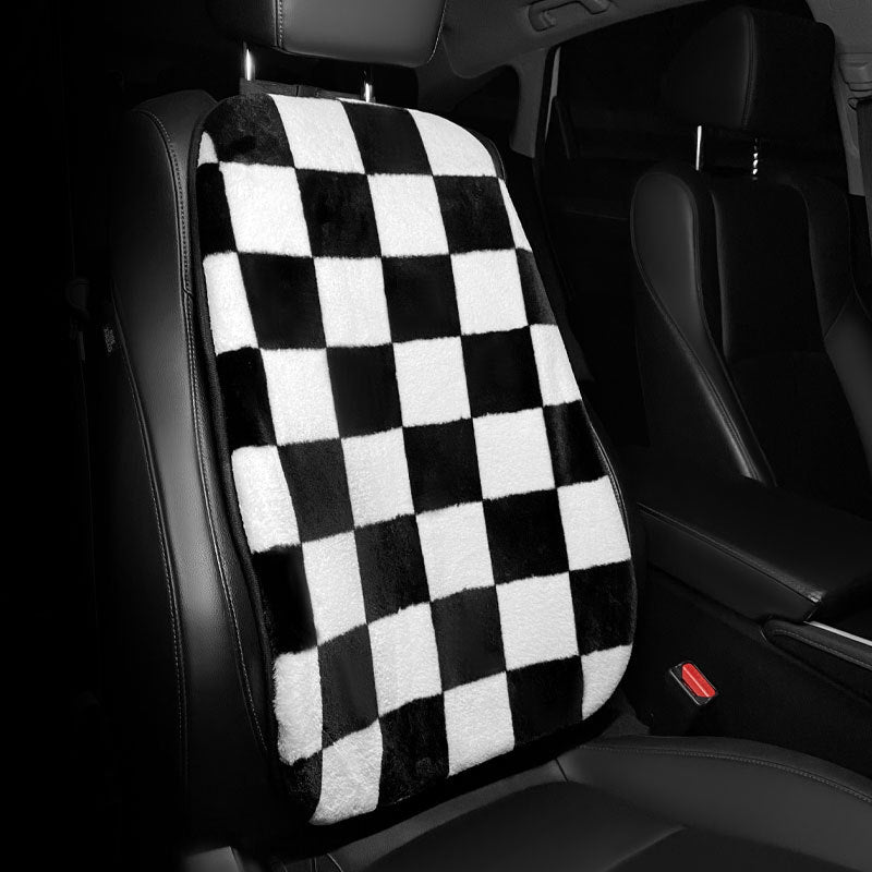 Steam Car Seat Cushion Chessboard Grid Plush Non-Slip Car Seat Cover Ventilation Cushion Car Seat Cushion Four Seasons Universal Car Seat Cover