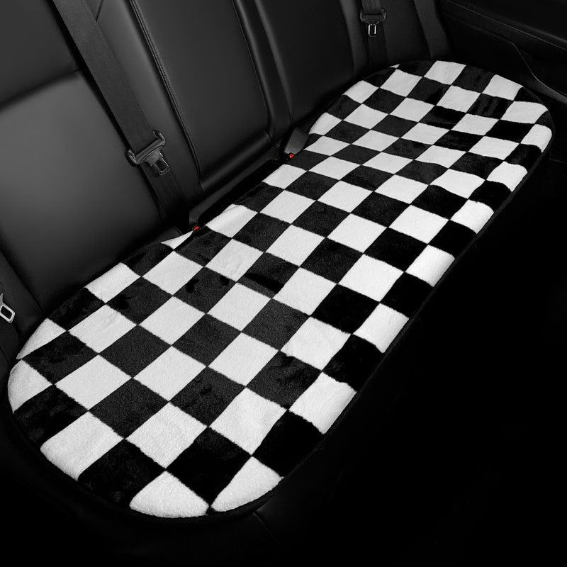 Steam Car Seat Cushion Chessboard Grid Plush Non-Slip Car Seat Cover Ventilation Cushion Car Seat Cushion Four Seasons Universal Car Seat Cover