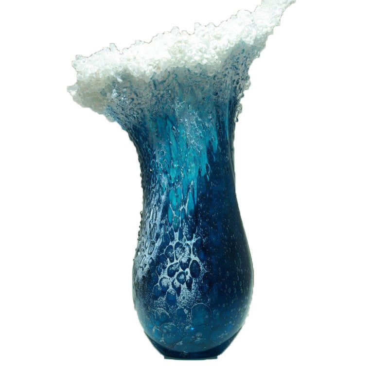 Cross-Border New Wave Vase Resin Wave Ocean Blue Vase Decoration Home Decoration Design