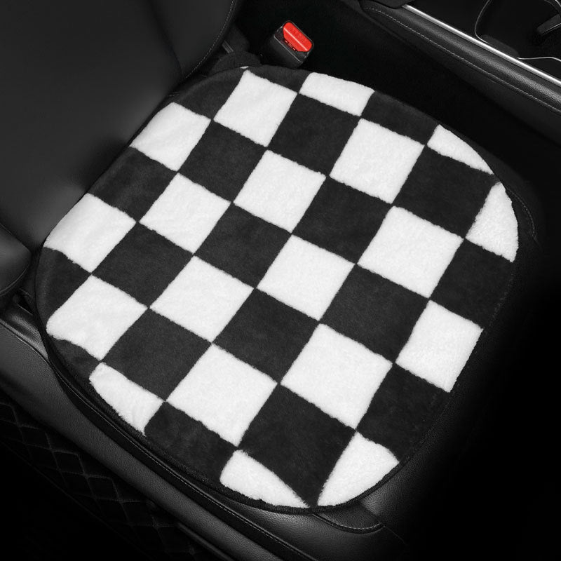 Steam Car Seat Cushion Chessboard Grid Plush Non-Slip Car Seat Cover Ventilation Cushion Car Seat Cushion Four Seasons Universal Car Seat Cover