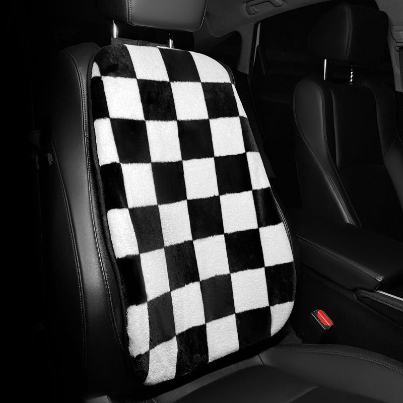 Steam Car Seat Cushion Chessboard Grid Plush Non-Slip Car Seat Cover Ventilation Cushion Car Seat Cushion Four Seasons Universal Car Seat Cover